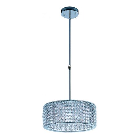 Maxim Nine Light Polished Chrome Beveled Crystal Glass Down Pendant 39934BCPC